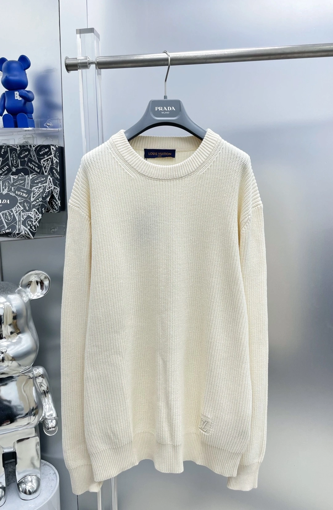 wg.luxury-- 8V embroidery cashmere wool oversize item: E-F000J0202